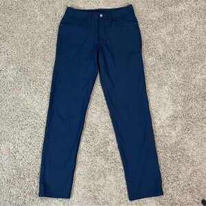 Lululemon Mens 28x30 Navy ABC Utilitech Warpstream 5 Pocket Pants Slim Trousers